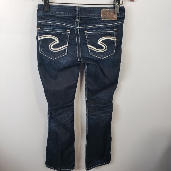 Silver Jeans Womens 26 x 31 Blue Stretch Denim Frances 18" Bootcut Low Rise/A251 - Picture 5 of 9